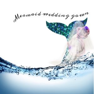 Mermaid Lace flower Appliqués Gown New /Custom